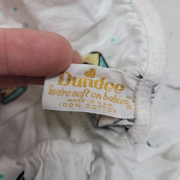 Vintage Dundee Disney Mickey Minnie Mouse Donald Daisy crib sheet Dust Ruffle - Picture 6 of 8